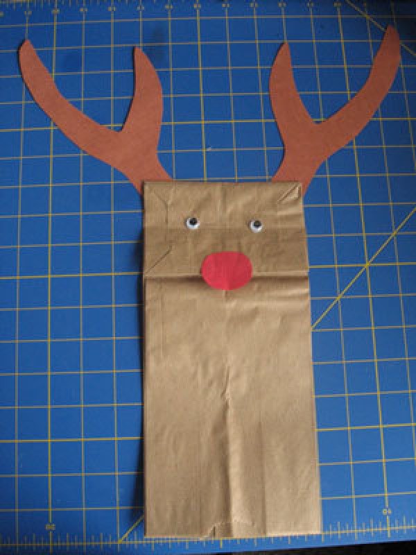 Paper Bag (Rudolph) Reindeer Puppet | ThriftyFun