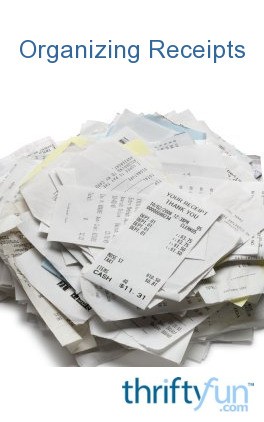 organizing receipts