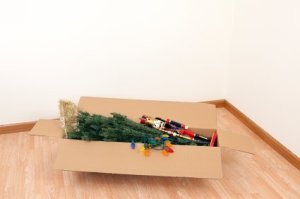 Artificial Christmas Tree and Decorations in a Box