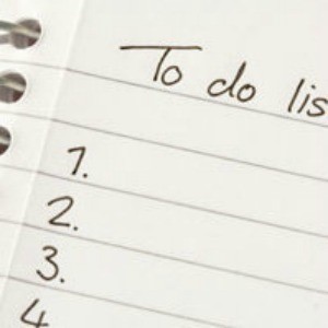 Photo of a to do list.