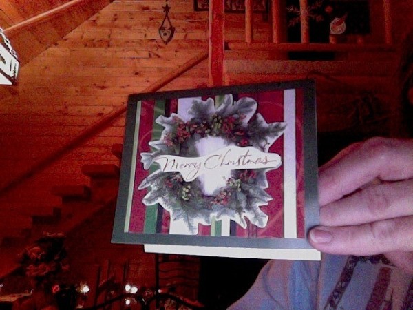 Example of recarded Christmas card.