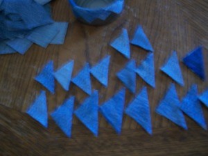 Triangles of Denim Jeans