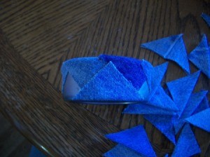 Tuna can covered with denim