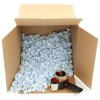 Environmentally Friendly Packaging Material, A box filled with packing peanuts.