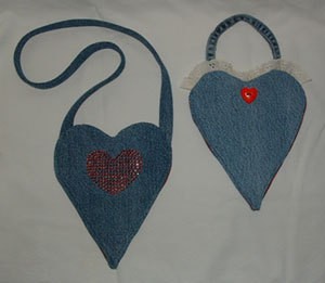 Denim Heart Purse