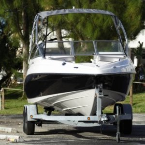 Buying a Used Boat, A boat on a trailer.