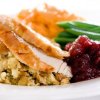 Thanksgiving Leftover Recipes. A Thanksgiving plate of turkey, stuffing, mashed potatoes, gravy, veggies and cranberry sauce.