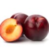 Canning Plums, Storing Plums. Selecting Good Plums. Ripe Plums on White Background