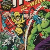 A comic book cover featuring Wolverine, with the Incredible Hulk.