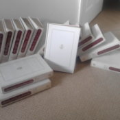 Chamber's encyclopedias on the floor.