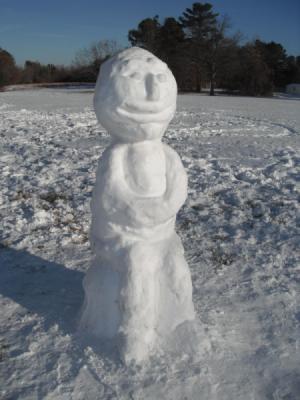 White Christmas Seated Snowman