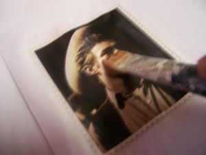 Paint Paper Seal over the pictures of the movie stars.