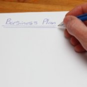 Creating a Business Plan for a Small Business, A handwritten business plan on paper.