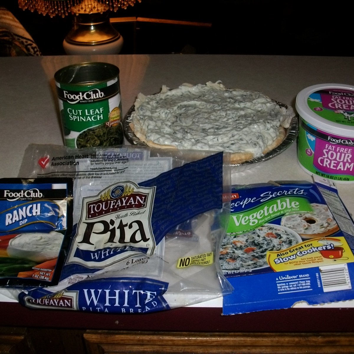 LowCalorie Spinach Dip ThriftyFun