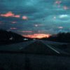 Sunset on I-90