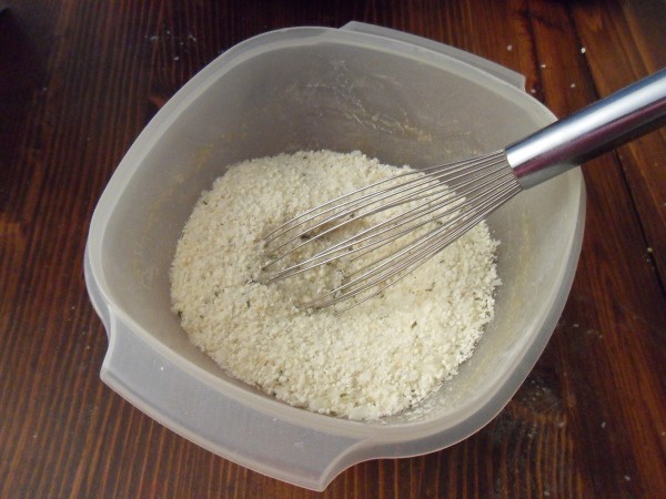 Mixing ingredients in a bowl.