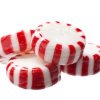 Christmas candy - red and white peppermint candies.