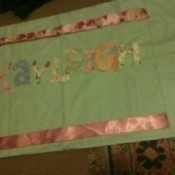 Photo of personalized homemade pillowcases.