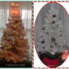 Two views of the white Christmas tree.