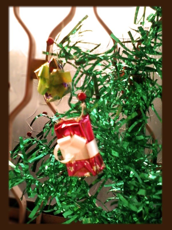 Gift Box Ornaments on Tree