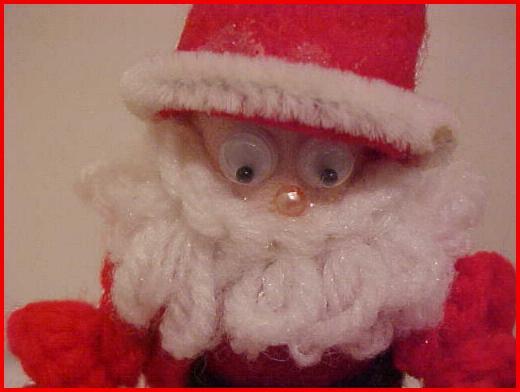 Closeup of Santa face.