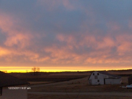 Sunrise from deck.