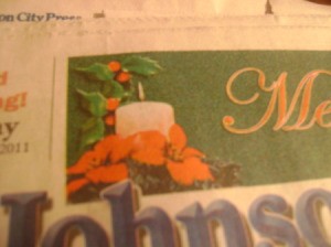 Picture of the candle image in the newspaper.