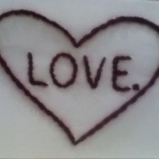 Stitched Heart Valentine's Card