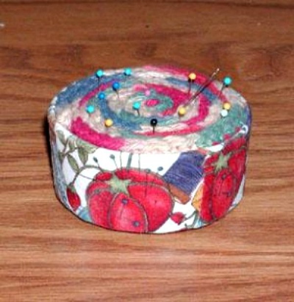 Recycled Tin Can Pin Cushion ThriftyFun