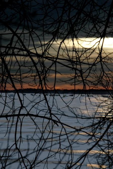 Winter Sunset on Lake Lida Minnesota