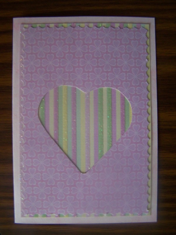 Hugs and Kisses Valentines Card Step 3