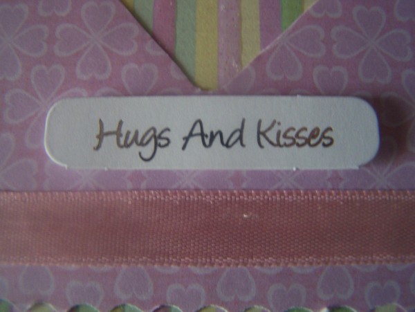 Hugs and Kisses Valentines Card Step 5