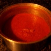 Pasta sauce made from frozen tomatoes.