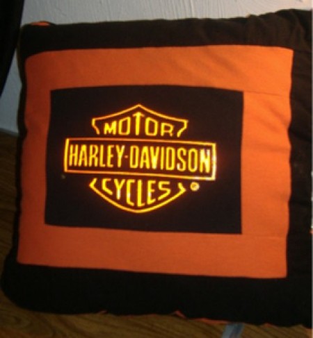Harley Davidson T-shirt Pillow