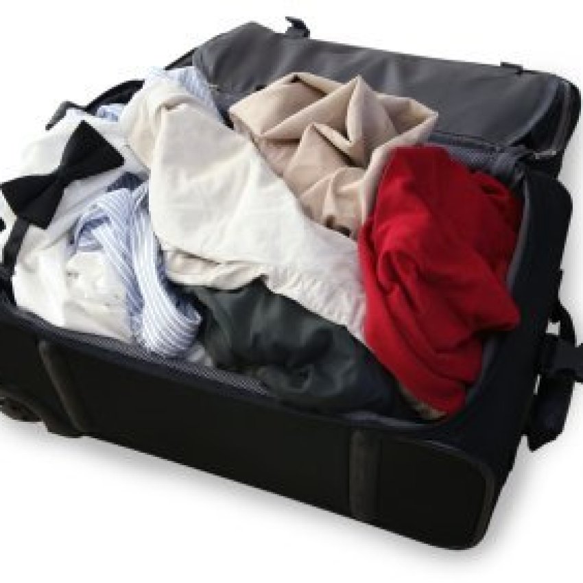 packing suits in away luggage