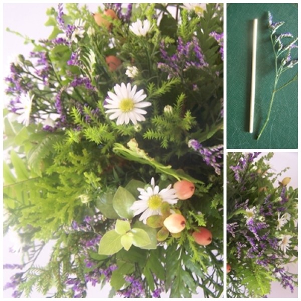 Adding the Limonium.