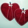 Heart Shaped Pot Mitt, Heart shaped pot or oven mitts.