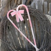 Finished heart on vine wreath.