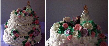 A beautifully decorated cake.