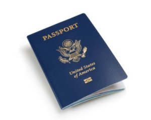 Applying for a Passport, US Passport on White Background