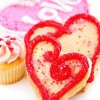 Colorful Valentine' Day cookies.