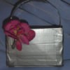 Finished Duct Tape Purse with a flower