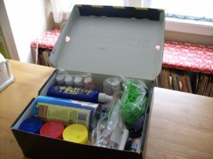 "Let's Make Something Together" Craft Box full of craft supplies
