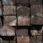 Using Railroad Ties in Landscaping, Stack of Railroad Ties