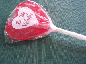 Valentines' Day lollipop.
