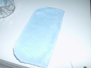 Cloth folde in half.