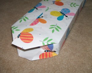 Recycled Box Gift Bag Step 1