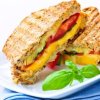 Healthy grille cheese with tomatoes.