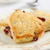 A heart shaped scone.