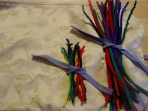 Pipe Cleaner Play Case - Pipe cleaners tied into case.